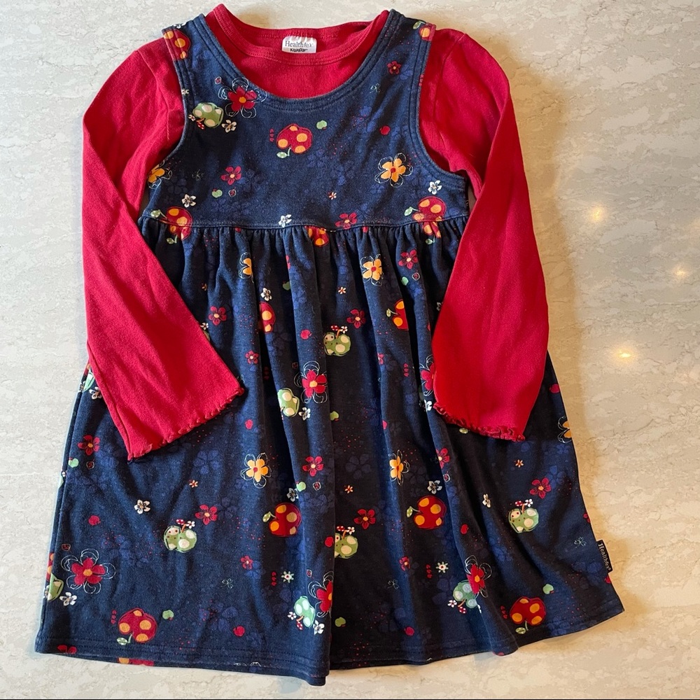 Vintage girls Healthtex Apple print dress size 6x